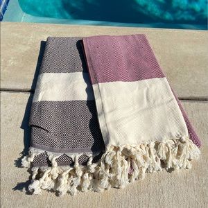 2  Premium Turkish Beach Peshtemal Cotton towels